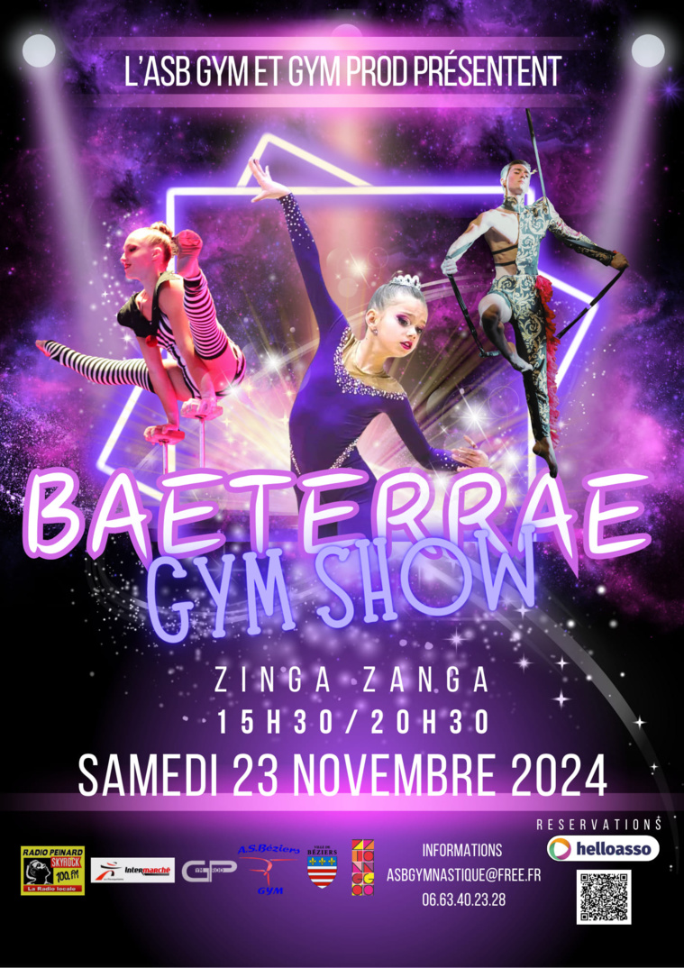 “BAETERRAE ” GYM SHOW  - 23 Nov 2024 à BEZIERS - 1 place offerte /club Occitanie