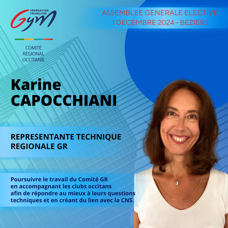 KARINE CAPOCCHIANI REPRESENTANTE TECHNIQUE REGIONALE GR