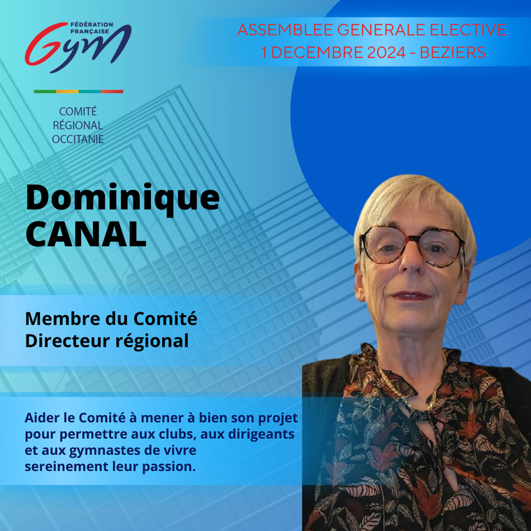 DOMINIQUE CANAL MEMBRE DU COMITE DIRECTEUR